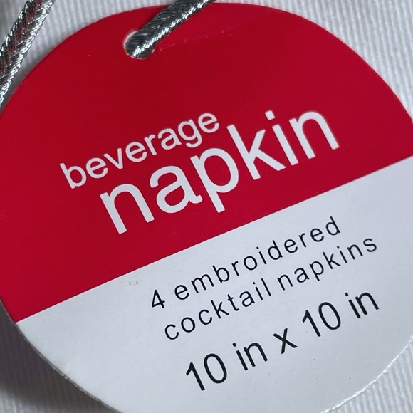 NWT RARE Vintage Cocktail Napkin Set Of 4 “Deck Of Cards” 100% Cotton - Picture 7 of 8